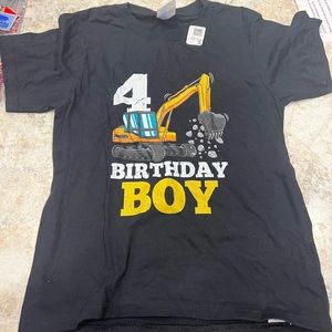 Construction 4th birthday shirt